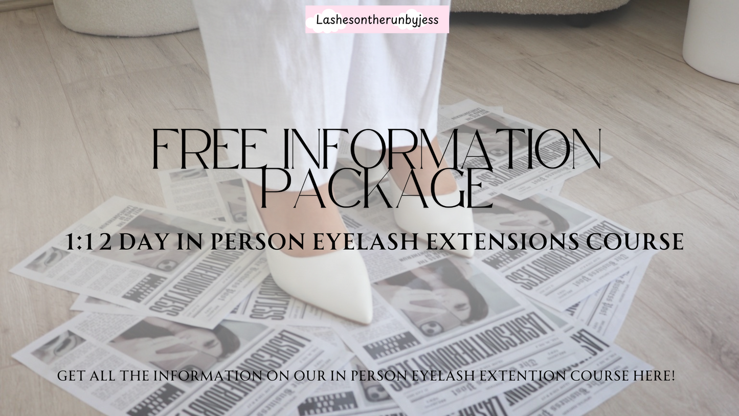 Free Eyelash Extension Information Package For Our 2 Day In Person Course